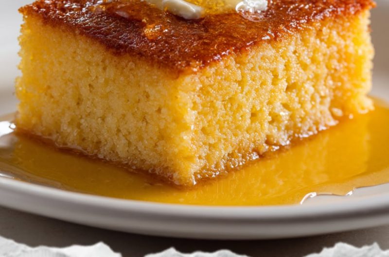 Samali (Greek Semolina Syrup Cake with Yogurt & Mastic)