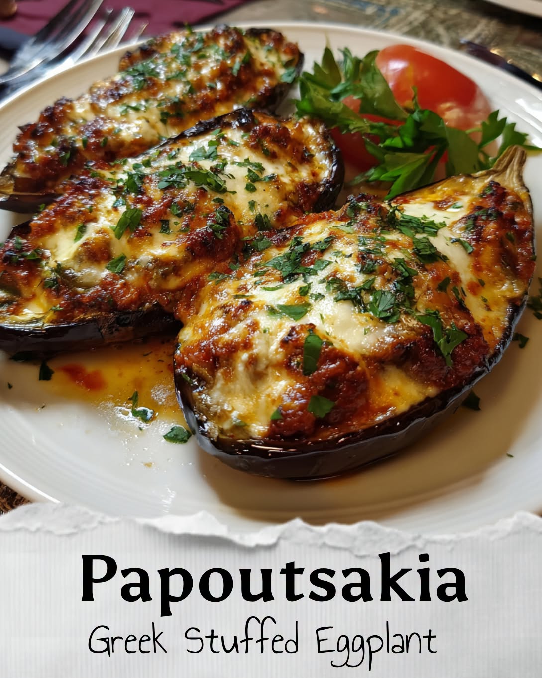 Papoutsakia (Greek Stuffed Eggplant with&hellip;
